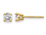 1/2 Carat (ctw VS2-Si1, D-E-F) Lab Grown Diamond Solitaire Stud Earrings in 14K Yellow Gold